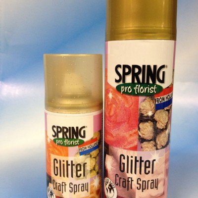 Gold glitter spray